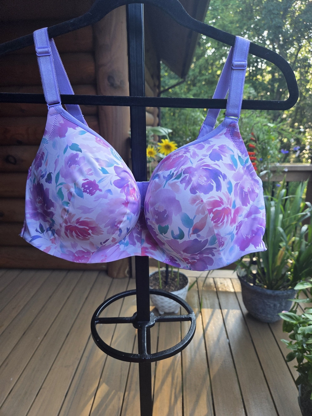 Floral Underwire Bra in Lavender Mix